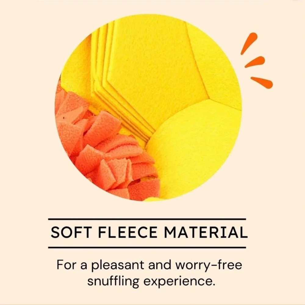 NEW Bee-Themed Honeycomb Snuffle Snuzzle Activity Mat w/ Squeakers for Small Dog